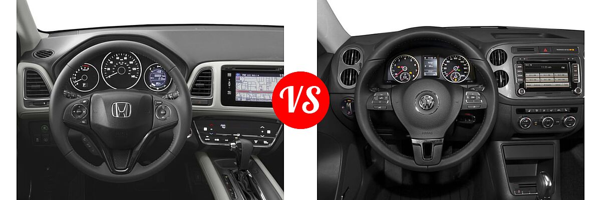 2017 Honda HR-V SUV EX-L Navi vs. 2017 Volkswagen Tiguan Limited SUV 2.0T 4MOTION / 2.0T FWD - Dashboard Comparison