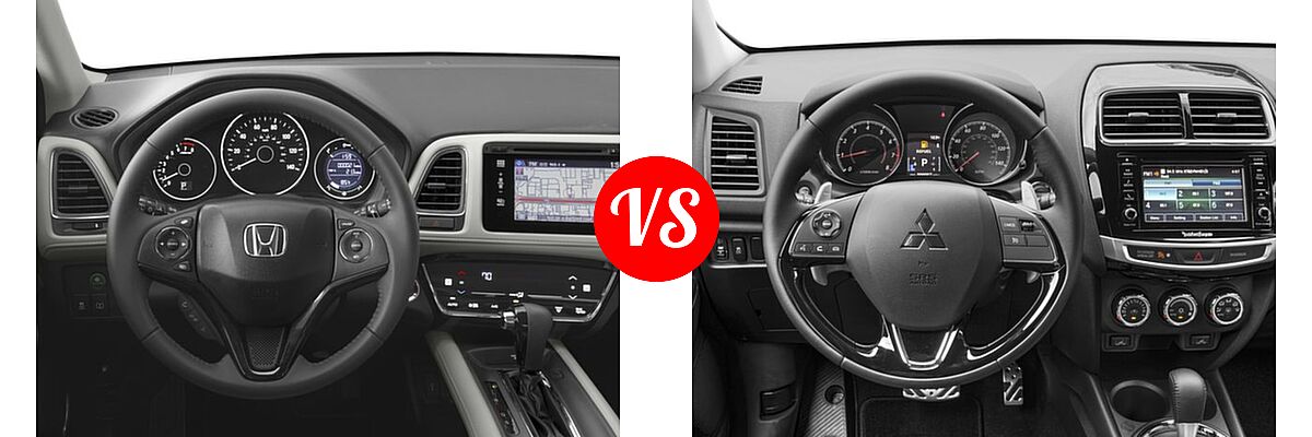 2017 Honda HR-V SUV EX-L Navi vs. 2017 Mitsubishi Outlander Sport SUV GT 2.4 - Dashboard Comparison