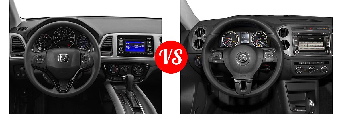 2017 Honda HR-V SUV LX vs. 2017 Volkswagen Tiguan Limited SUV 2.0T 4MOTION / 2.0T FWD - Dashboard Comparison