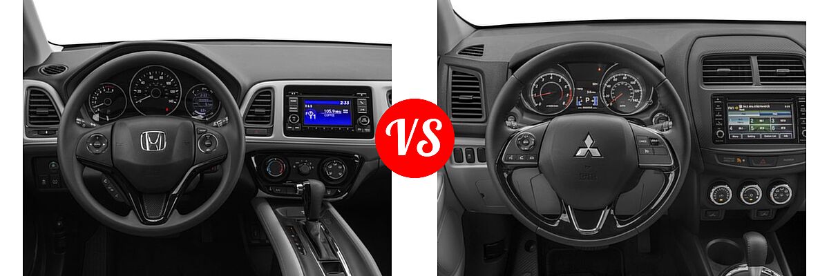 2017 Honda HR-V SUV LX vs. 2017 Mitsubishi Outlander Sport SUV ES 2.0 / LE 2.0 / SE 2.4 - Dashboard Comparison