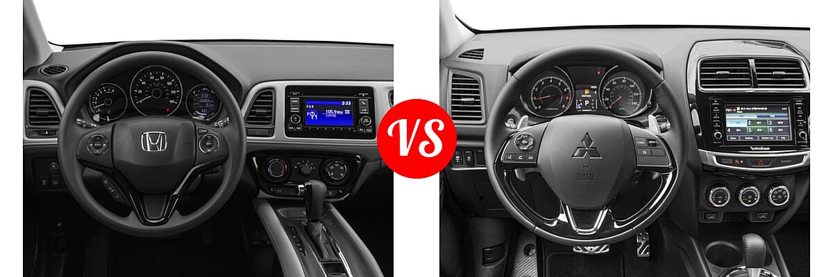 2017 Honda HR-V SUV LX vs. 2017 Mitsubishi Outlander Sport SUV GT 2.4 - Dashboard Comparison