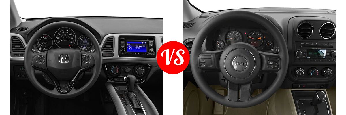 2017 Honda HR-V SUV LX vs. 2017 Jeep Patriot SUV 75th Anniversary Edition / Sport / Sport SE - Dashboard Comparison