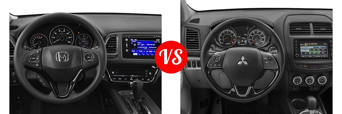 2017 Honda HR-V SUV EX vs. 2017 Mitsubishi Outlander Sport SUV ES 2.0 / LE 2.0 / SE 2.4 - Dashboard Comparison