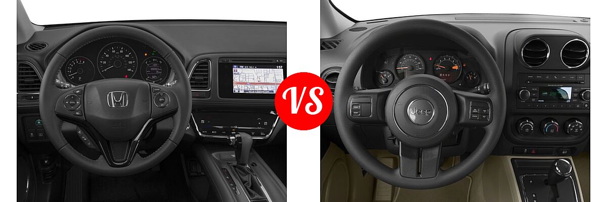 2017 Honda HR-V SUV EX-L Navi vs. 2017 Jeep Patriot SUV 75th Anniversary Edition / Sport / Sport SE - Dashboard Comparison