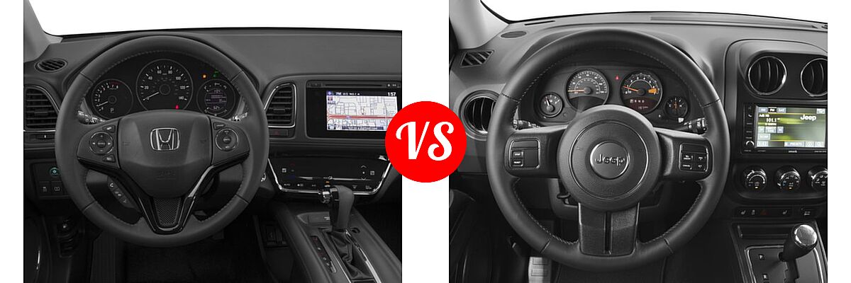2017 Honda HR-V SUV EX-L Navi vs. 2017 Jeep Patriot SUV High Altitude / Latitude - Dashboard Comparison