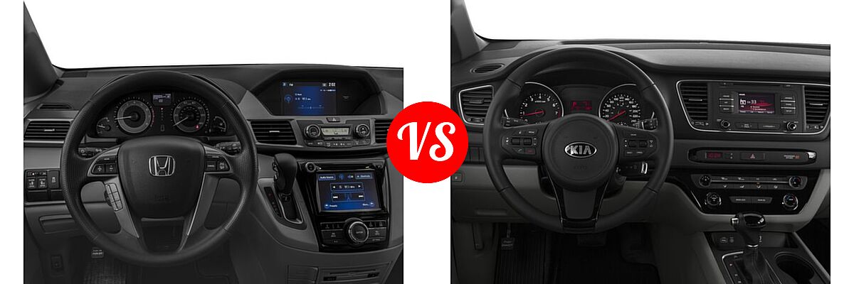 2017 Honda Odyssey Minivan SE vs. 2017 Kia Sedona Minivan L / LX - Dashboard Comparison