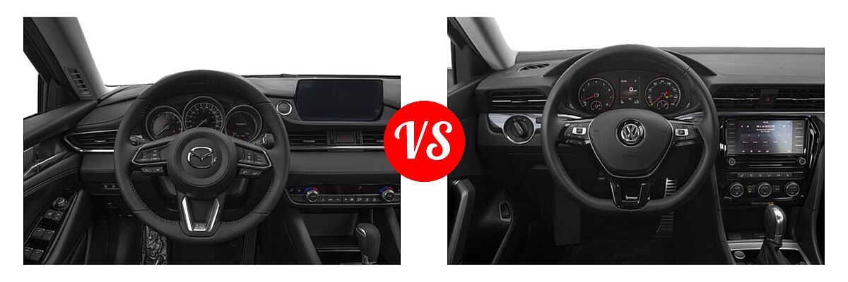 2020 Mazda 6 Sedan Grand Touring vs. 2020 Volkswagen Passat Sedan 2.0T R-Line - Dashboard Comparison