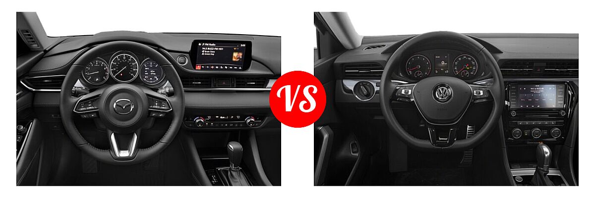 2020 Mazda 6 Sedan Grand Touring Reserve vs. 2020 Volkswagen Passat Sedan 2.0T R-Line - Dashboard Comparison
