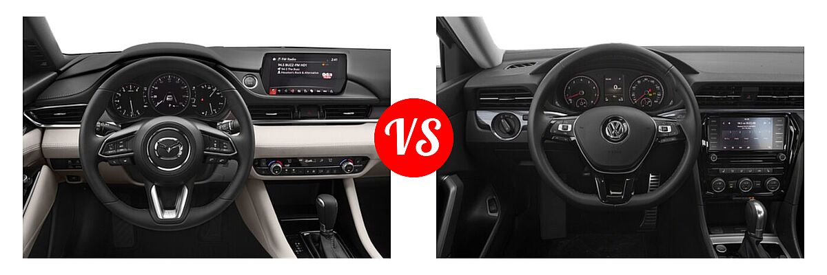 2020 Mazda 6 Sedan Signature vs. 2020 Volkswagen Passat Sedan 2.0T R-Line - Dashboard Comparison