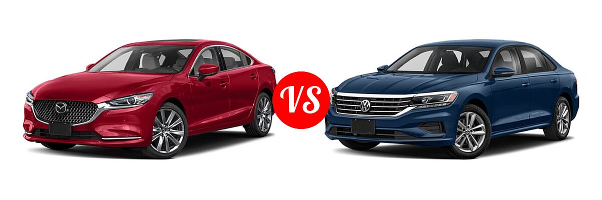 2020 Mazda 6 Sedan Signature vs. 2020 Volkswagen Passat Sedan 2.0T R-Line - Front Left Comparison