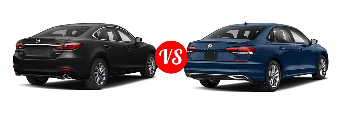 2020 Mazda 6 Sedan Grand Touring vs. 2020 Volkswagen Passat Sedan 2.0T R-Line - Rear Right Comparison