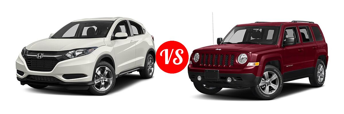 2017 Honda HR-V SUV LX vs. 2017 Jeep Patriot SUV 75th Anniversary Edition / Sport / Sport SE - Front Left Comparison