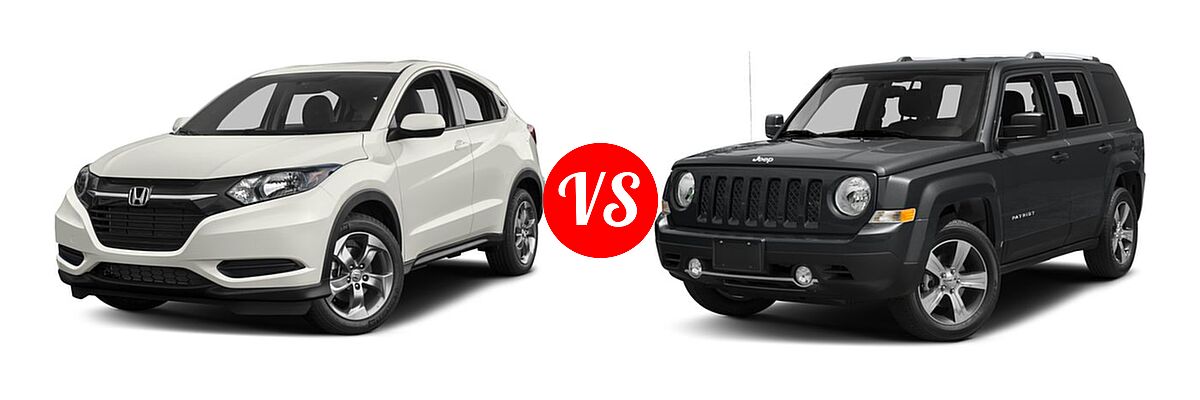2017 Honda HR-V SUV LX vs. 2017 Jeep Patriot SUV High Altitude / Latitude - Front Left Comparison