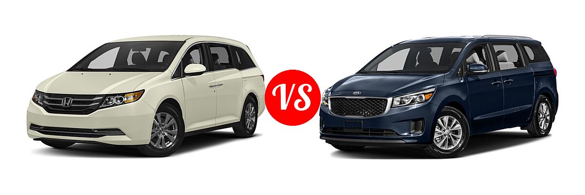 2017 Honda Odyssey Minivan SE vs. 2017 Kia Sedona Minivan L / LX - Front Left Comparison