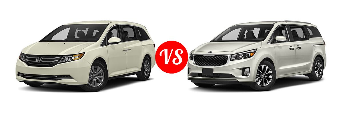 2017 Honda Odyssey Minivan SE vs. 2017 Kia Sedona Minivan EX / SX - Front Left Comparison