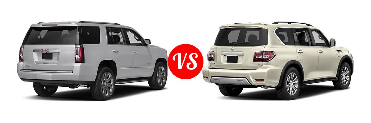 2017 GMC Yukon SUV Denali vs. 2017 Nissan Armada SUV SL - Rear Right Comparison