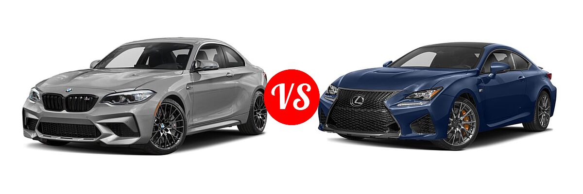 2020 BMW M2 Coupe Competition vs. 2018 Lexus RC F Coupe RWD - Front Left Comparison