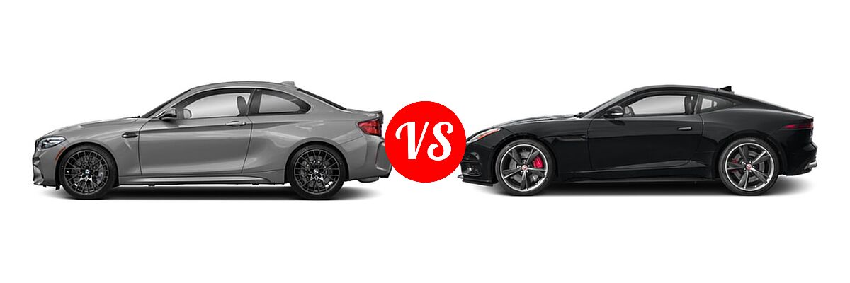2020 BMW M2 Coupe Competition vs. 2018 Jaguar F-TYPE Coupe R-Dynamic - Side Comparison