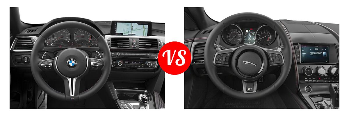 2020 BMW M4 Coupe Coupe vs. 2018 Jaguar F-TYPE Coupe R-Dynamic - Dashboard Comparison