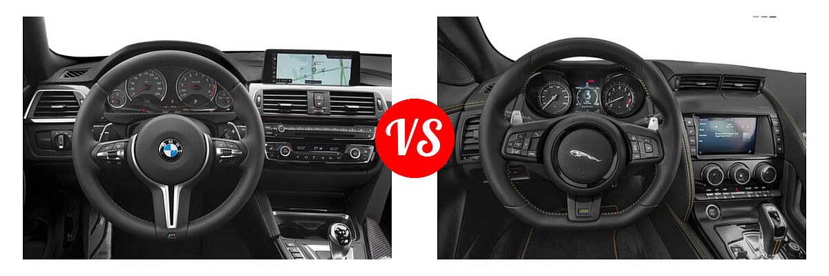 2020 BMW M4 Coupe Coupe vs. 2018 Jaguar F-TYPE Coupe 400 Sport - Dashboard Comparison