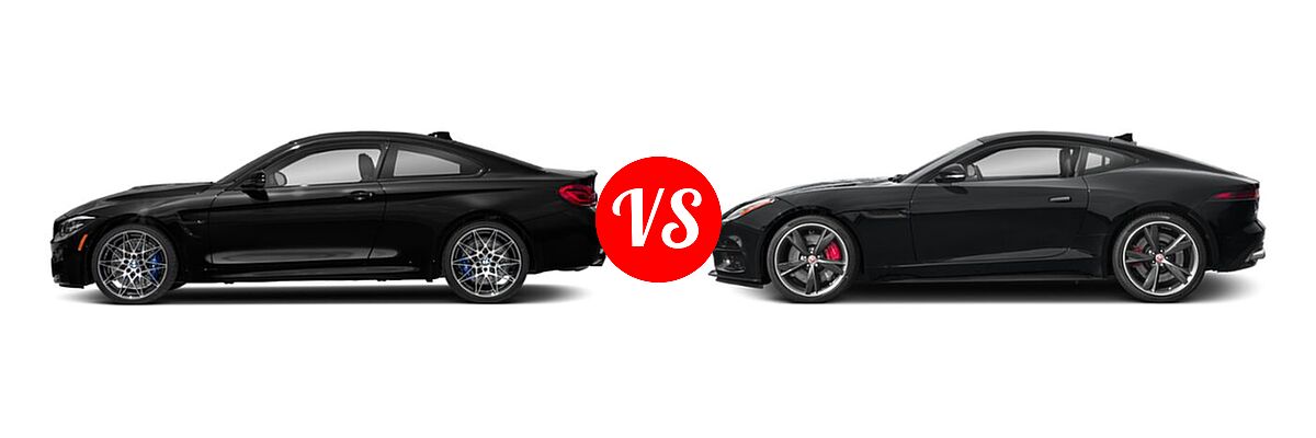 2020 BMW M4 Coupe Coupe vs. 2018 Jaguar F-TYPE Coupe R-Dynamic - Side Comparison