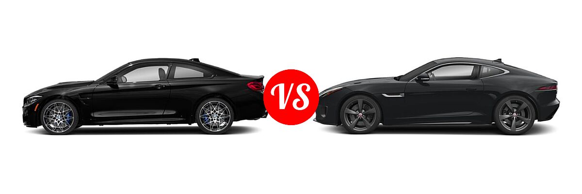 2020 BMW M4 Coupe Coupe vs. 2018 Jaguar F-TYPE Coupe 400 Sport - Side Comparison
