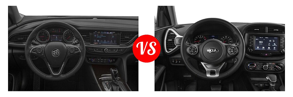 2020 Buick Regal Sportback Hatchback 4dr Sdn FWD / Avenir / Essence / GS / Preferred vs. 2020 Kia Soul Hatchback GT-Line Turbo / LX / S / X-Line - Dashboard Comparison