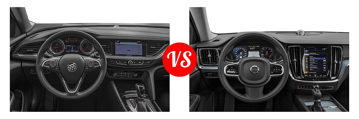 2020 Buick Regal TourX Wagon 5dr Wgn AWD / Essence / Preferred vs. 2021 Volvo V60 Wagon Inscription / Momentum / R-Design - Dashboard Comparison