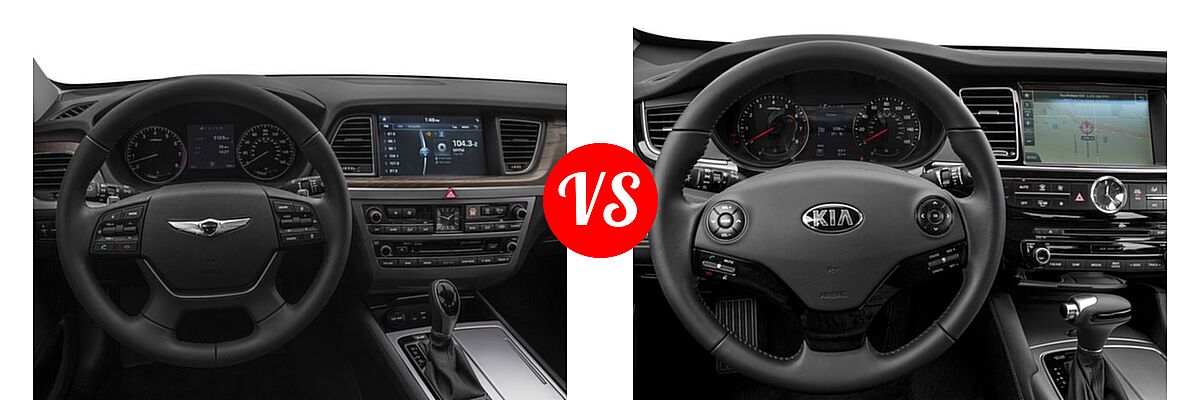 2017 Genesis G80 Sedan 5.0L Ultimate vs. 2017 Kia K900 Sedan Premium - Dashboard Comparison