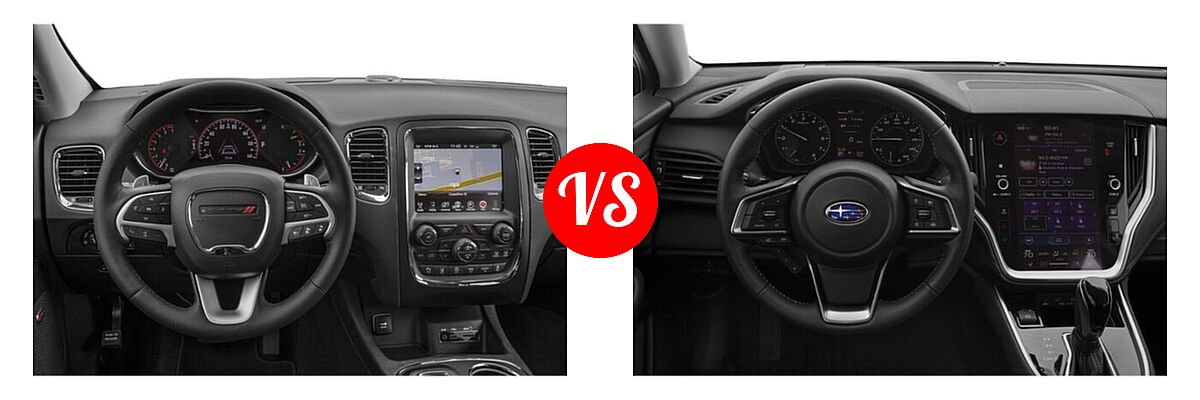 2020 Dodge Durango SUV GT / GT Plus / SXT / SXT Plus vs. 2020 Subaru Outback SUV CVT / Limited / Limited XT / Onyx Edition XT / Premium / Touring / Touring XT - Dashboard Comparison