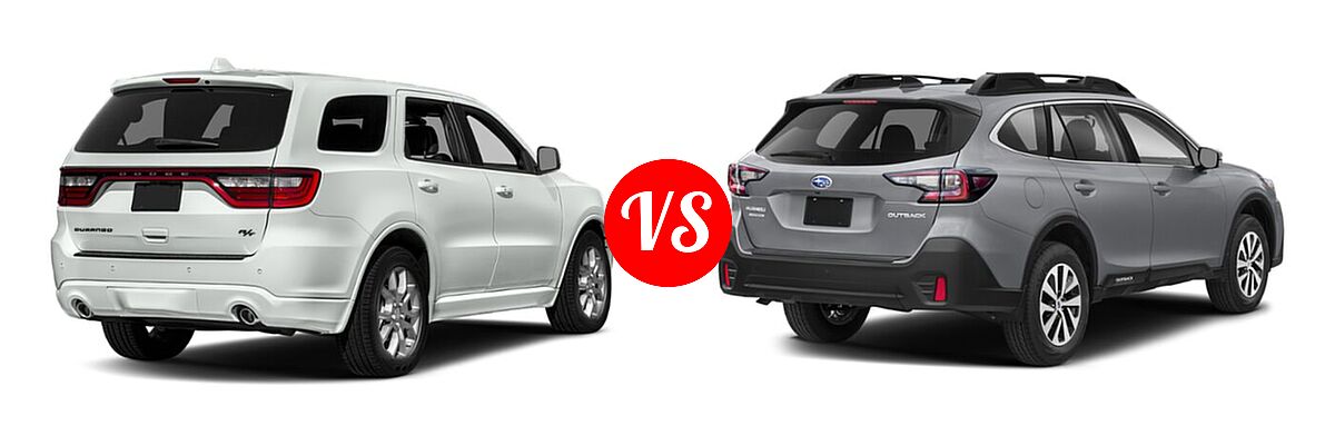 2020 Dodge Durango SUV R/T vs. 2020 Subaru Outback SUV CVT / Limited / Limited XT / Onyx Edition XT / Premium / Touring / Touring XT - Rear Right Comparison