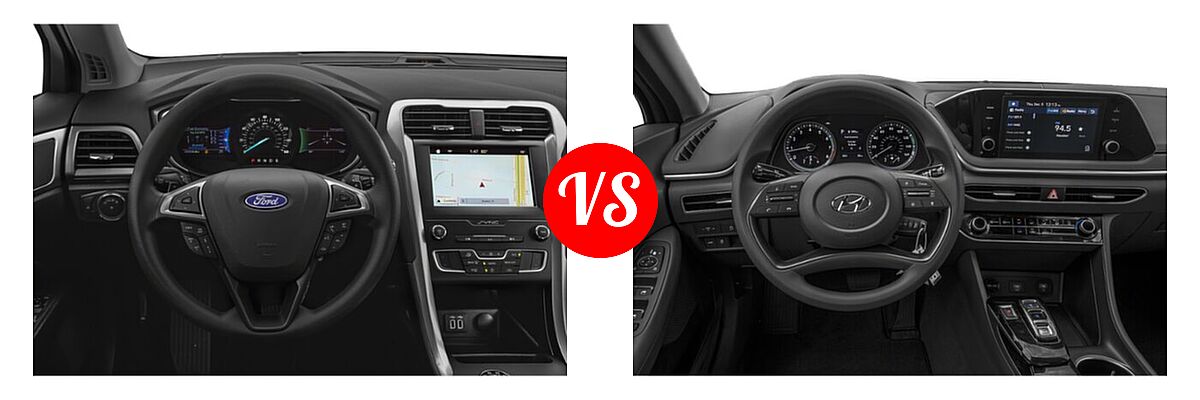 2020 Ford Fusion Sedan S / SE / SEL / Titanium vs. 2020 Hyundai Sonata Sedan SE - Dashboard Comparison