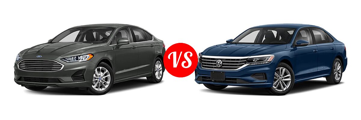 2020 Ford Fusion Sedan S / SE / SEL / Titanium vs. 2020 Volkswagen Passat Sedan 2.0T R-Line - Front Left Comparison