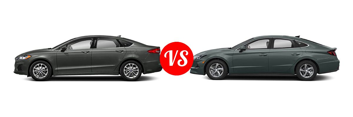 2020 Ford Fusion Sedan S / SE / SEL / Titanium vs. 2020 Hyundai Sonata Sedan SE - Side Comparison