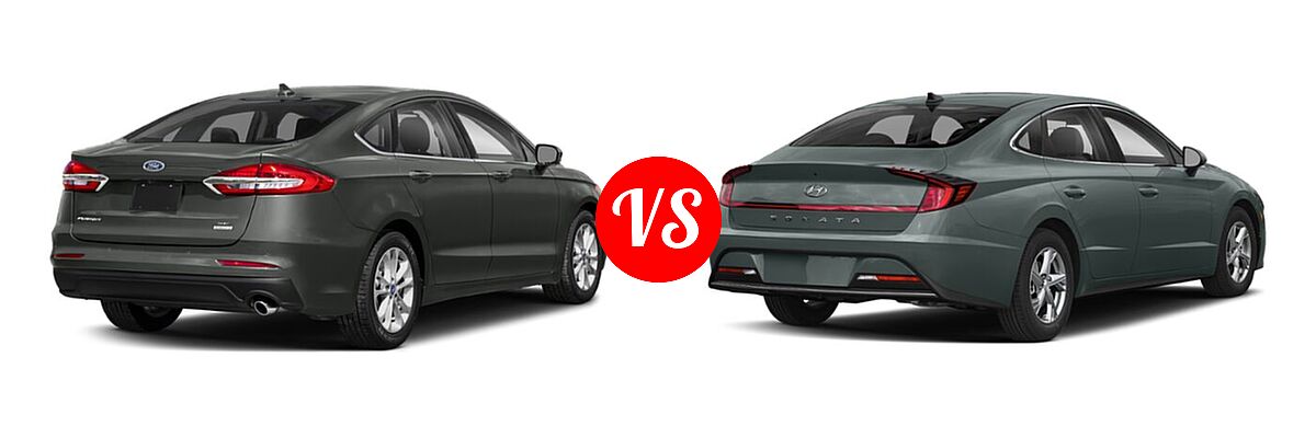 2020 Ford Fusion Sedan S / SE / SEL / Titanium vs. 2020 Hyundai Sonata Sedan SE - Rear Right Comparison