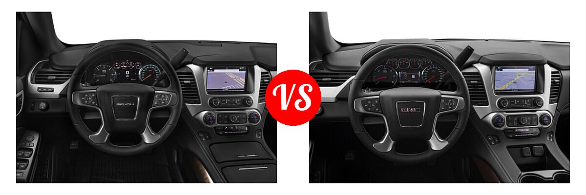 2020 GMC Yukon XL SUV Denali vs. 2020 GMC Yukon SUV SLE / SLT / SLT Standard Edition - Dashboard Comparison