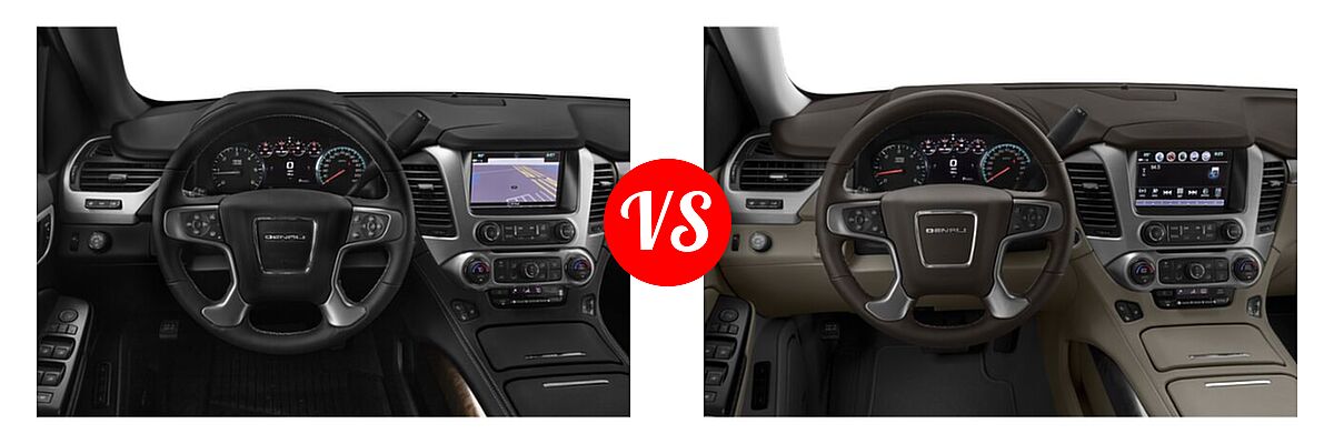 2020 GMC Yukon XL SUV Denali vs. 2020 GMC Yukon SUV Denali - Dashboard Comparison