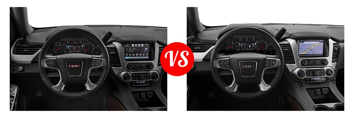 2020 GMC Yukon XL SUV SLE / SLT / SLT Standard Edition vs. 2020 GMC Yukon SUV SLE / SLT / SLT Standard Edition - Dashboard Comparison