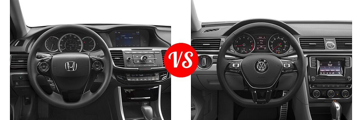 2017 Honda Accord Sedan LX vs. 2017 Volkswagen Passat Sedan R-Line w/Comfort Pkg - Dashboard Comparison