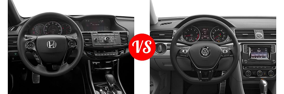 2017 Honda Accord Sedan Sport vs. 2017 Volkswagen Passat Sedan R-Line w/Comfort Pkg - Dashboard Comparison