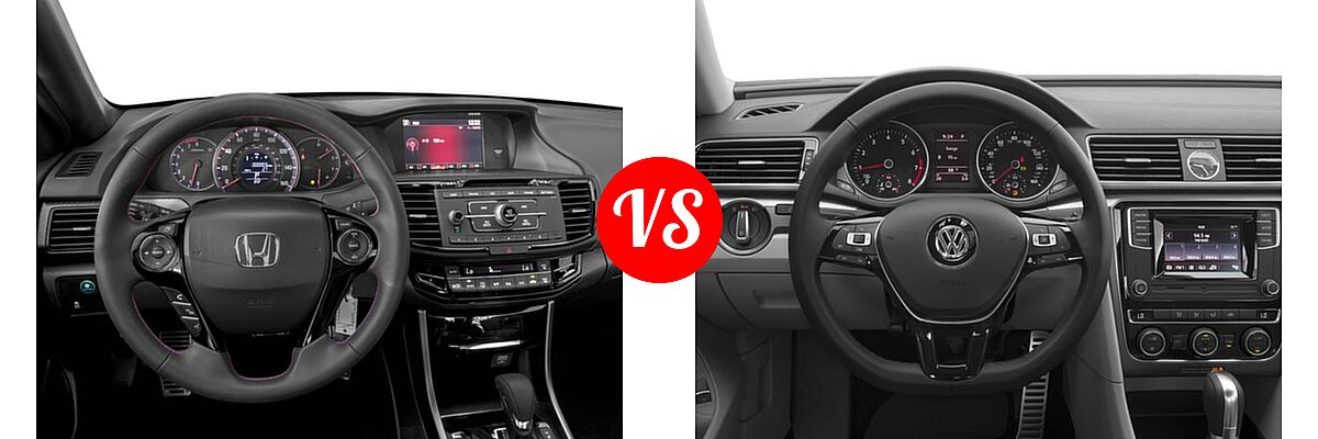 2017 Honda Accord Sedan Sport SE vs. 2017 Volkswagen Passat Sedan R-Line w/Comfort Pkg - Dashboard Comparison