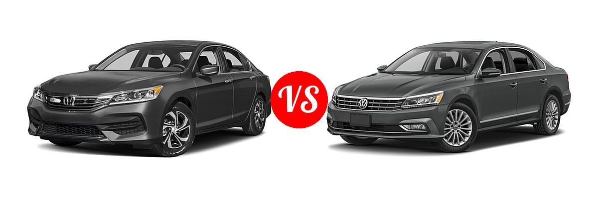 2017 Honda Accord Sedan LX vs. 2017 Volkswagen Passat Sedan 1.8T S / 1.8T SE / 1.8T SEL Premium / V6 SE w/Technology / V6 SEL Premium - Front Left Comparison