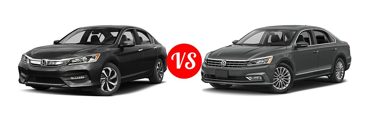 2017 Honda Accord Sedan EX vs. 2017 Volkswagen Passat Sedan 1.8T S / 1.8T SE / 1.8T SEL Premium / V6 SE w/Technology / V6 SEL Premium - Front Left Comparison