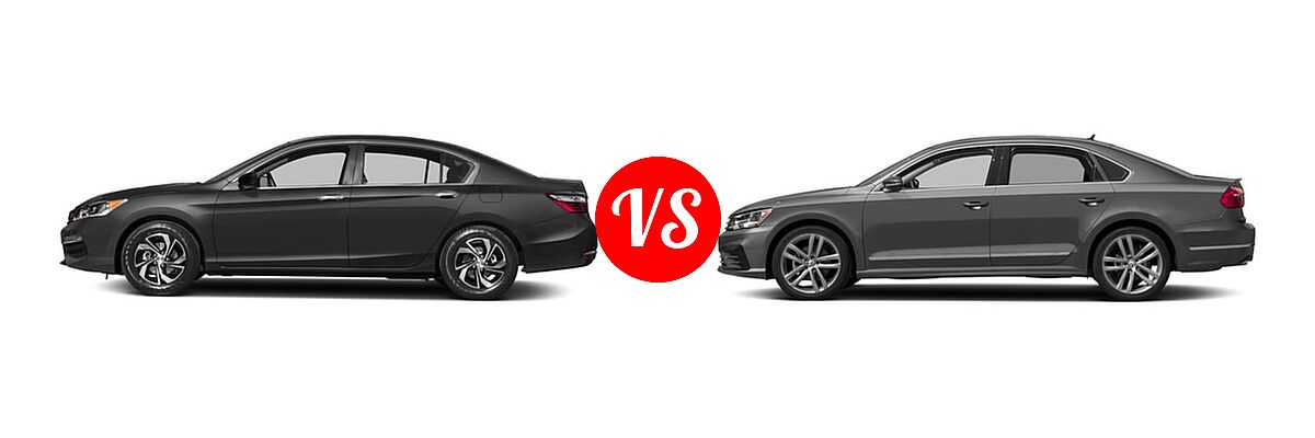 2017 Honda Accord Sedan LX vs. 2017 Volkswagen Passat Sedan R-Line w/Comfort Pkg - Side Comparison