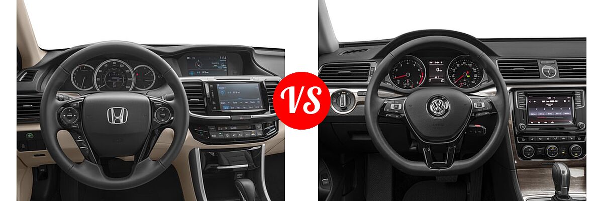 2017 Honda Accord Sedan EX-L vs. 2017 Volkswagen Passat Sedan 1.8T S / 1.8T SE / 1.8T SEL Premium / V6 SE w/Technology / V6 SEL Premium - Dashboard Comparison