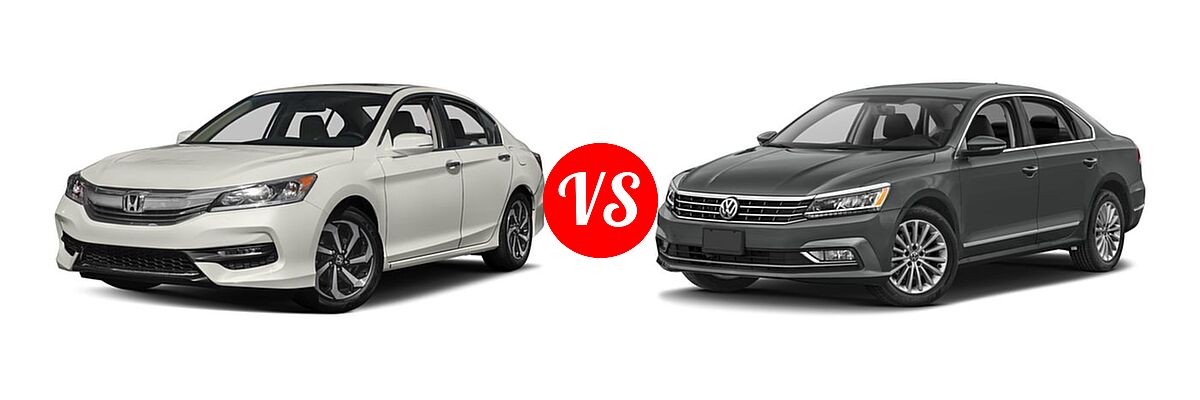 2017 Honda Accord Sedan EX-L vs. 2017 Volkswagen Passat Sedan 1.8T S / 1.8T SE / 1.8T SEL Premium / V6 SE w/Technology / V6 SEL Premium - Front Left Comparison