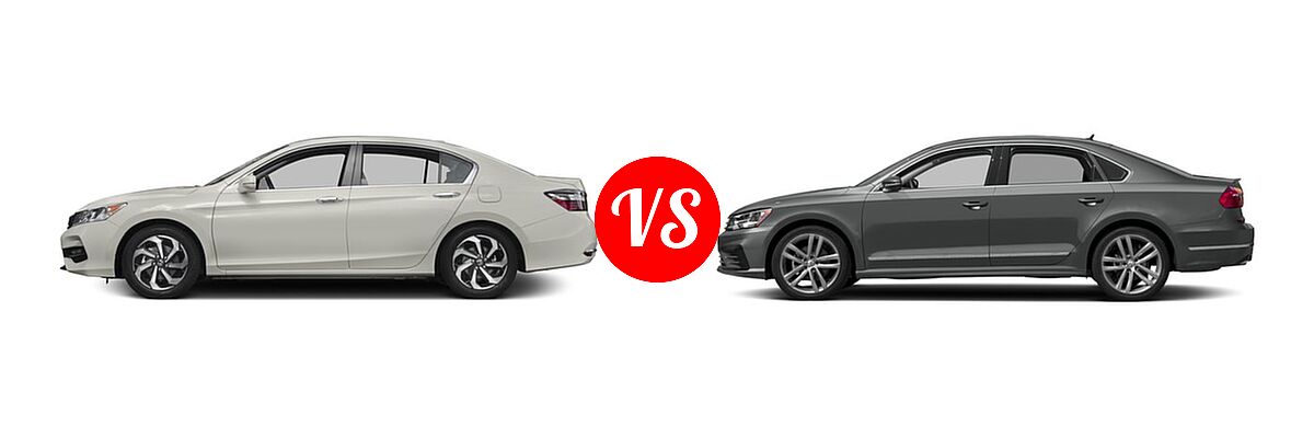 2017 Honda Accord Sedan EX-L vs. 2017 Volkswagen Passat Sedan R-Line w/Comfort Pkg - Side Comparison