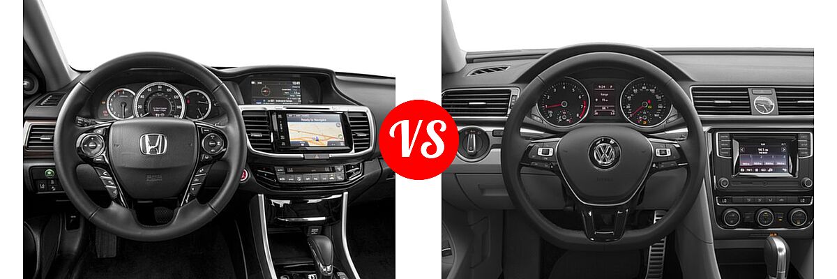 2017 Honda Accord Sedan EX-L vs. 2017 Volkswagen Passat Sedan R-Line w/Comfort Pkg - Dashboard Comparison