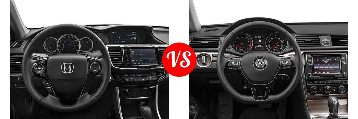 2017 Honda Accord Sedan EX-L V6 vs. 2017 Volkswagen Passat Sedan 1.8T S / 1.8T SE / 1.8T SEL Premium / V6 SE w/Technology / V6 SEL Premium - Dashboard Comparison
