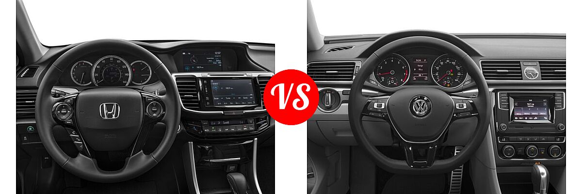 2017 Honda Accord Sedan EX-L V6 vs. 2017 Volkswagen Passat Sedan R-Line w/Comfort Pkg - Dashboard Comparison
